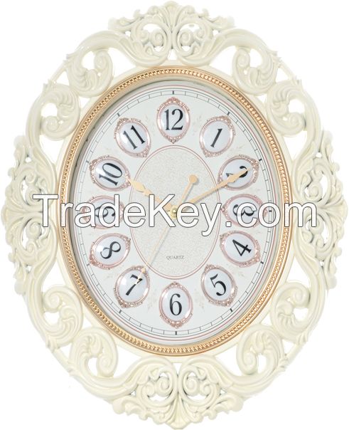 Oval Fashionable Wall Clocks Indoor Clock