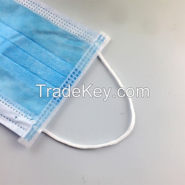 3 PLY Disposable Medical Face Mask, Non Woven Respirator Mask 