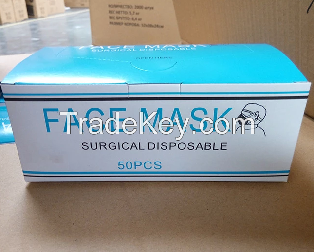 Surgical Disposable face mask, disposable face mask 3 ply