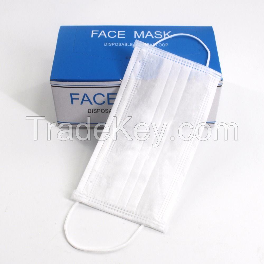 Disposable 2 Ply Tie Masks  2 ply surgical mask  2 ply face mask white