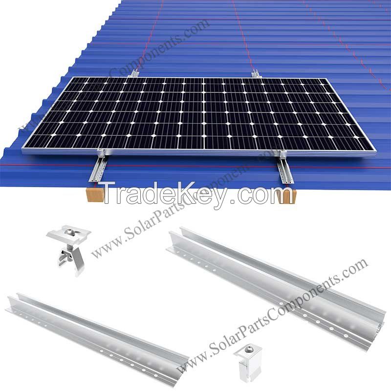 Trapezoidal roof solar mini rail