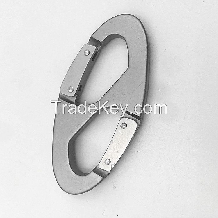 8 shape Aluminum Carabiner D-Ring Key Chain Keychain Clip Hook Buckle Outdoor