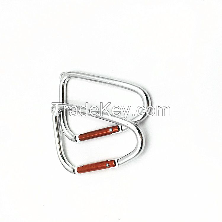 Large D Snap Clip Hook Buckle Keychain Keyring Hiking Climbing NEW
