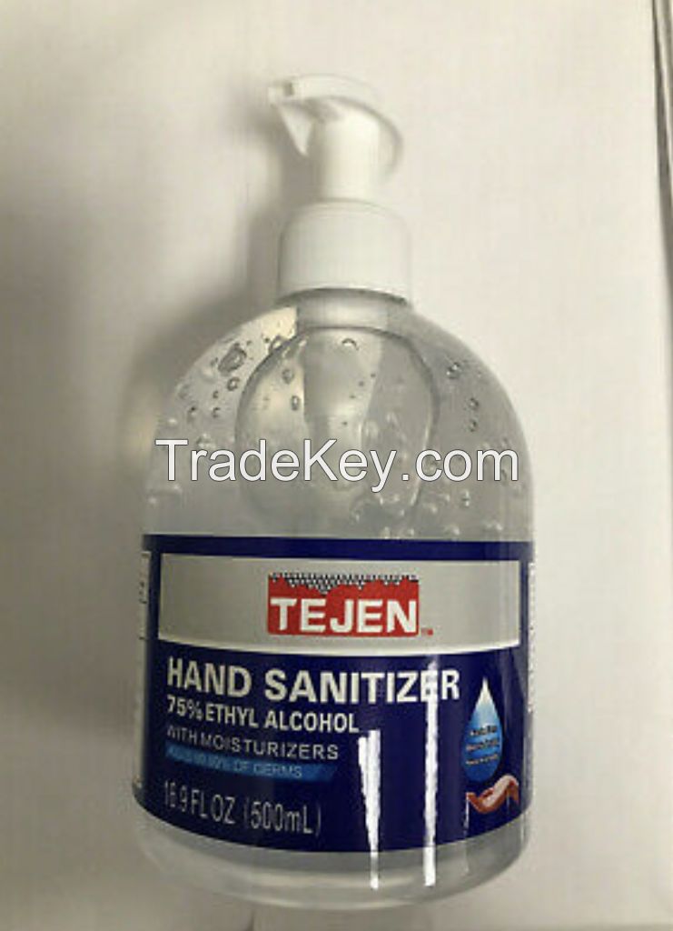 Hand Sanitizer 8.5 FL OZ / 250ml Pump Bottle 75% Alcohol Disinfectant Gel CDC