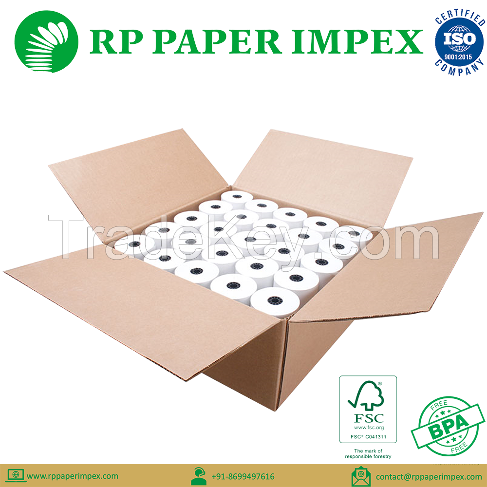 Paper Rolls, Billing POS Parking, Customised Size, Pre-Printing, Manufacturer Exporter 