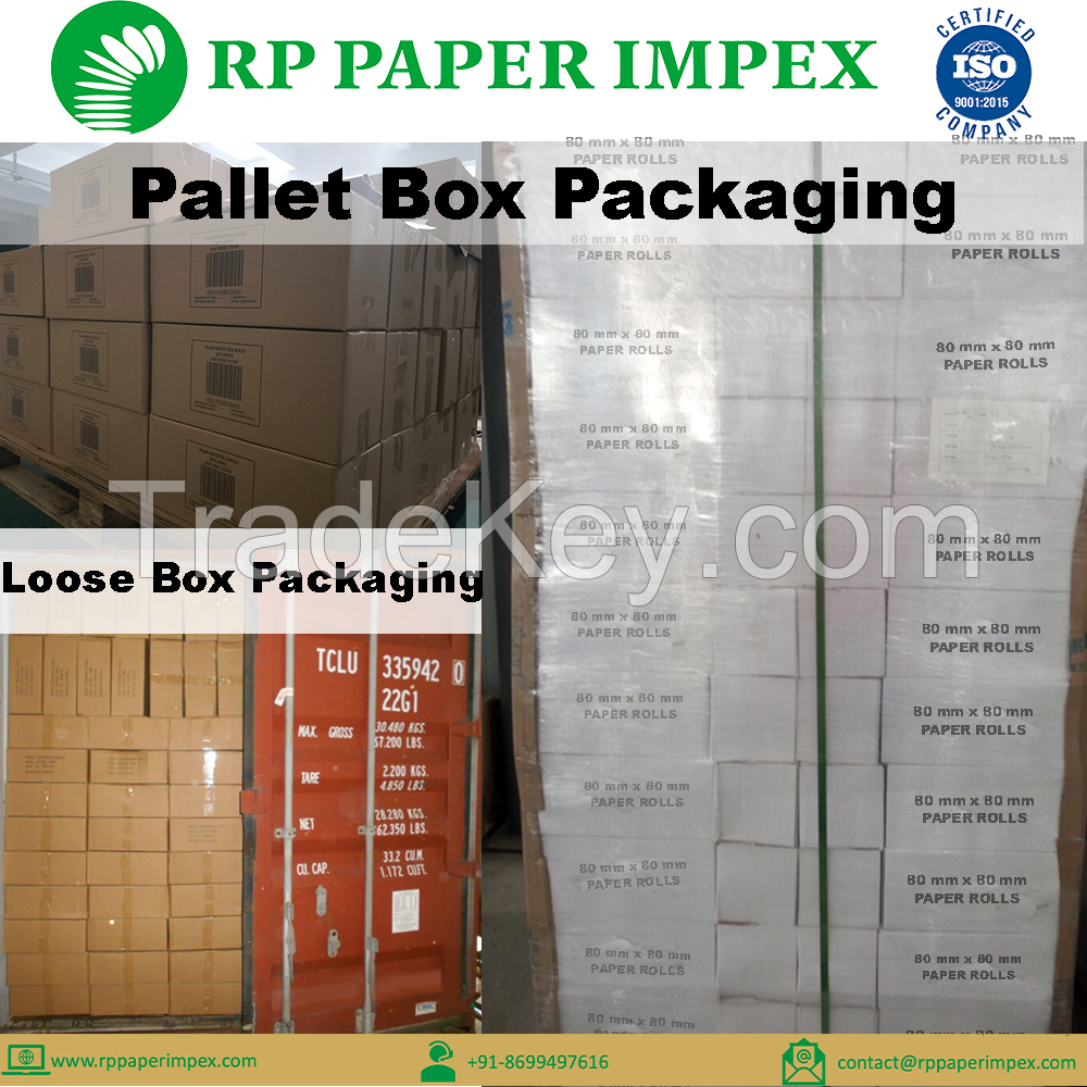 Paper Rolls, Billing POS Parking, Customised Size, Pre-Printing, Manufacturer Exporter 