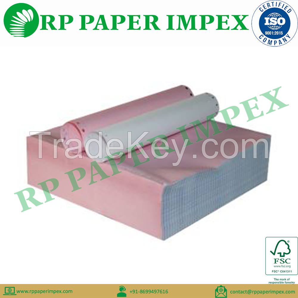 Pre Printed Continuous Computer Paper Form, Customised Size and GSM, Manufacturer Bulk Quantity Supplier 