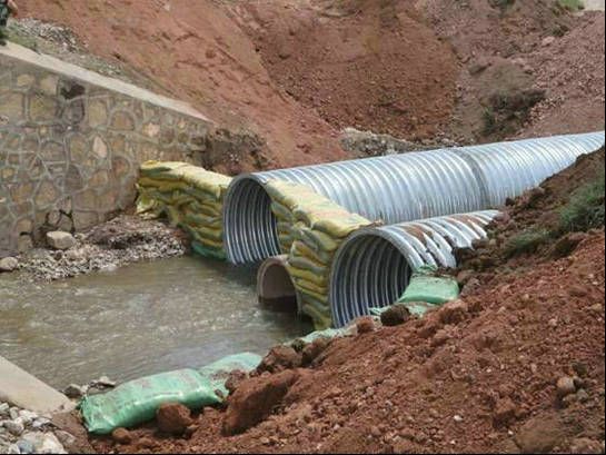 galvanized corrugated steel metal culvert pipe