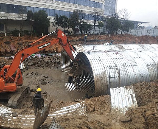 corrugated steel metal drain pipe used for underground of bridge/tunnel/road