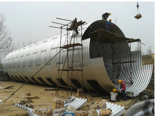 corrugated steel metal drain pipe used for underground of bridge/tunnel/road