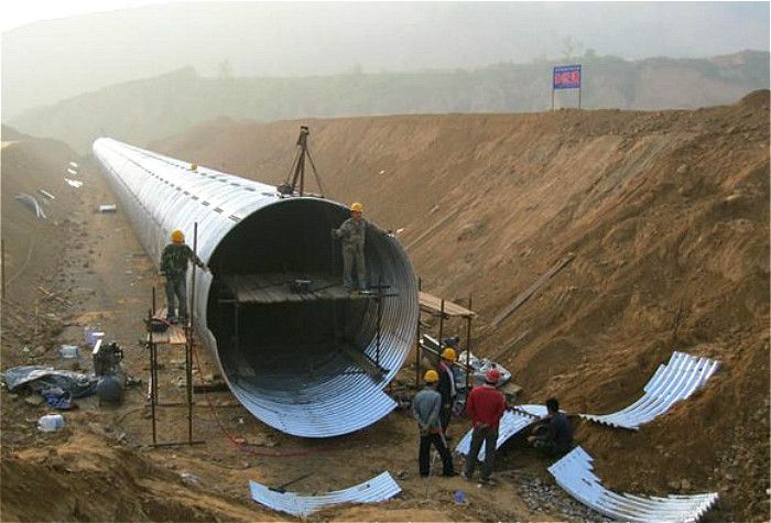 large diameter corrugated steel drainage culvert pipe direct factory price