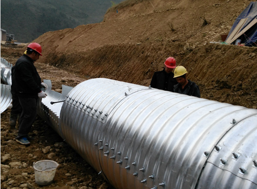Q235 and Q345 material corrugated steel pipe