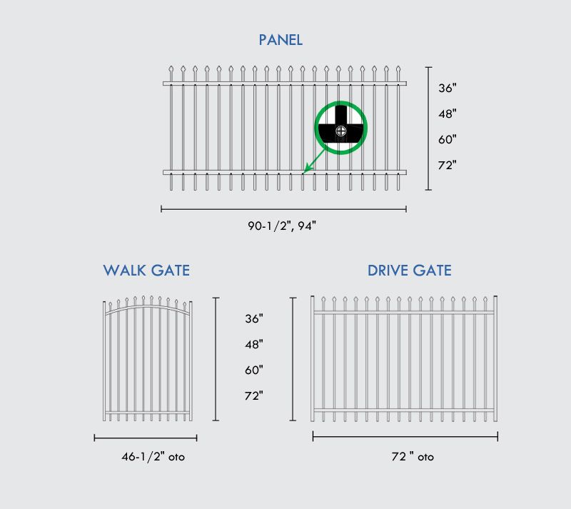 Mechanical Aluminum Fence