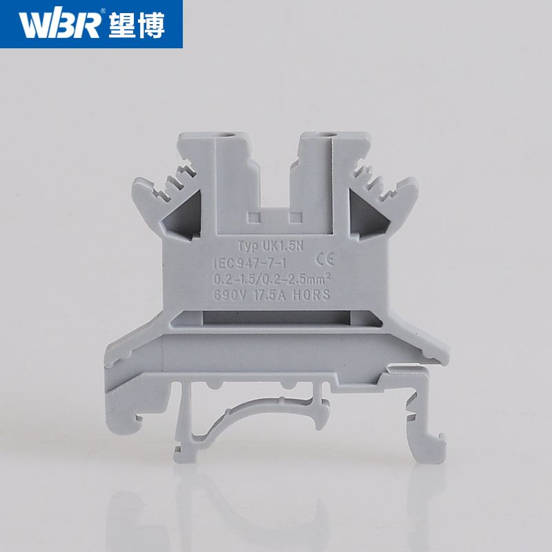 DIN rail terminal block screw terminal voltage connector UK1.5N