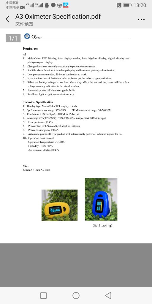 Oximeter