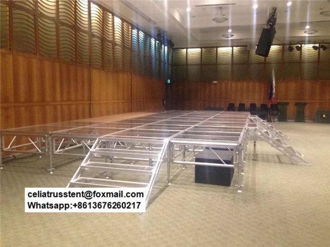 Acrylic glass square stage