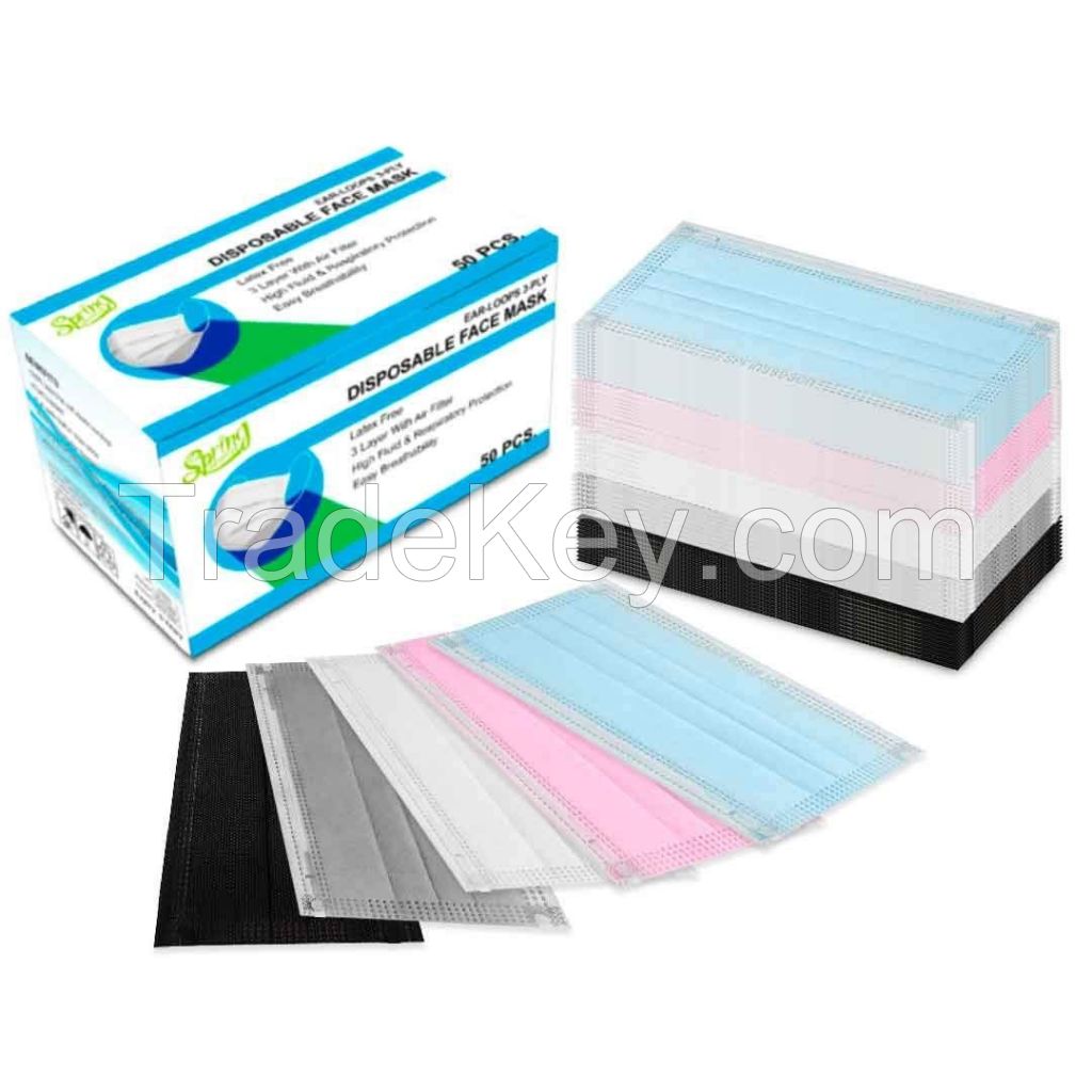 3 PLY and 4 PLY Medical Disposable mask Surgical Face Mask for Adults