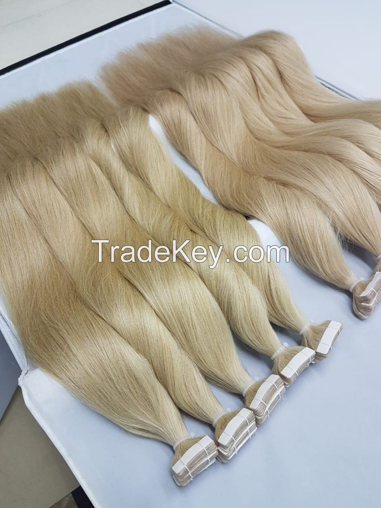 Tape hair extensions Vietnamese human hair Virgin hair Remy hair 