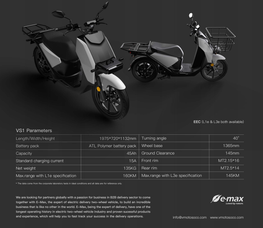 electric scooter for food and parcel delivery