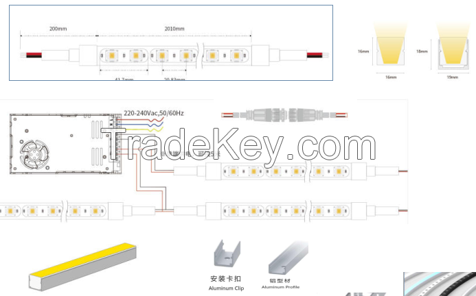 SR018 FIXABLE STRIP   wall washer strip  IP65 liner