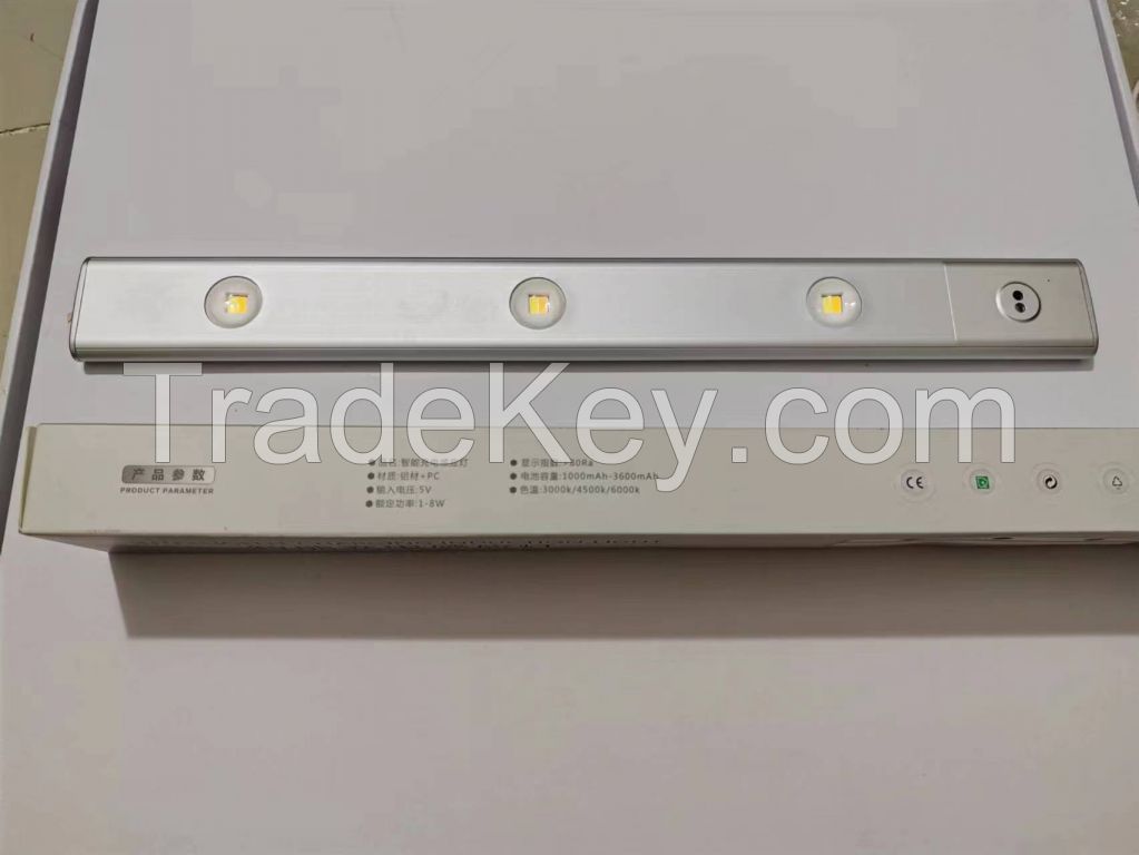 magnetic 1-8w   sensor  dimmable 12v  chargeable cabinet liner  3 cct 2700k 4500k 6500k