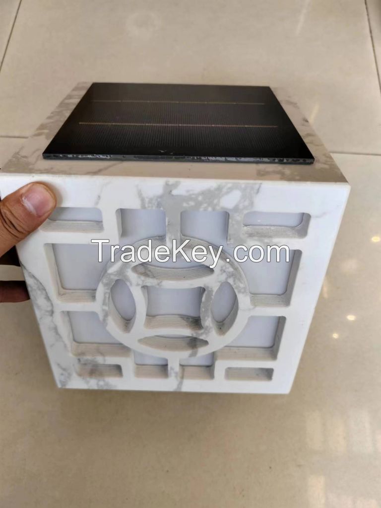 garden  marble stone  solary outddor  garden light