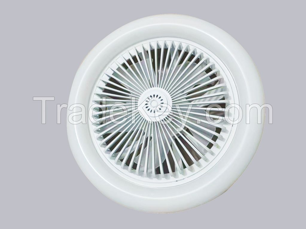 fans with LED light E27  clip  remote dim double color  , hours seting  , step 123