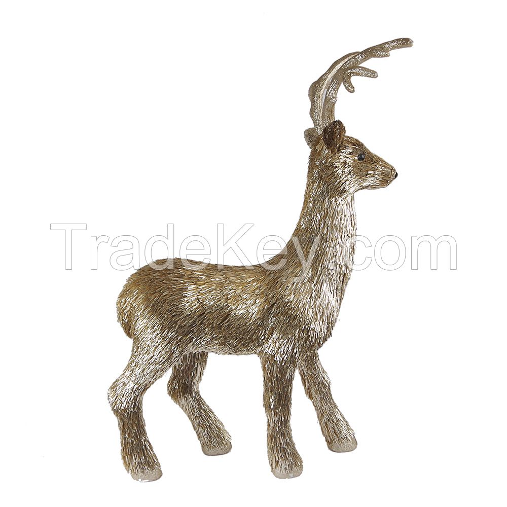 Handmade Christmas reindeer PET glittery decorative deer