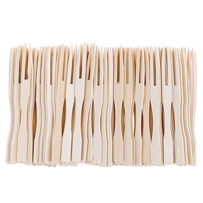 disposable bamboo forks factory Stocked fruit fork 
