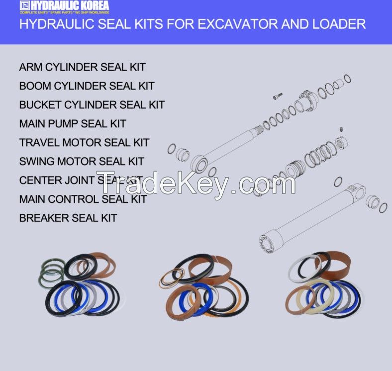 Hydraulic pumps, motors, seal kits