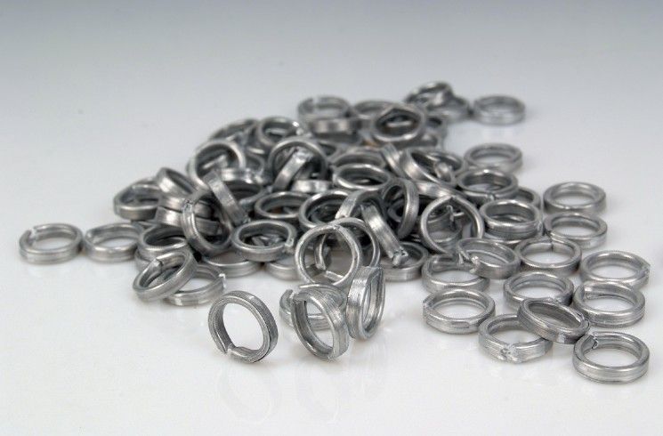 Aluminum flux cored wire rod rings