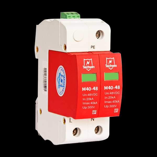 Techwin DIN rail 40kA Class C surge protection device  SPD   TV certificated for Signal-phase 220V AC system