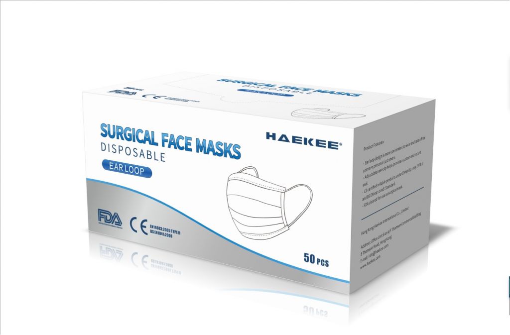 Surgical Face Masks with Ear Loop (KMS-10)