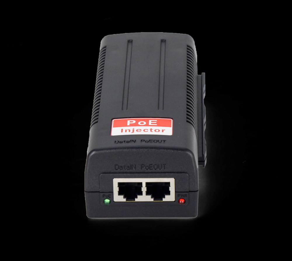 10/100/1000Mbps 48V standard 802.3at 30W Gigabit POE injector