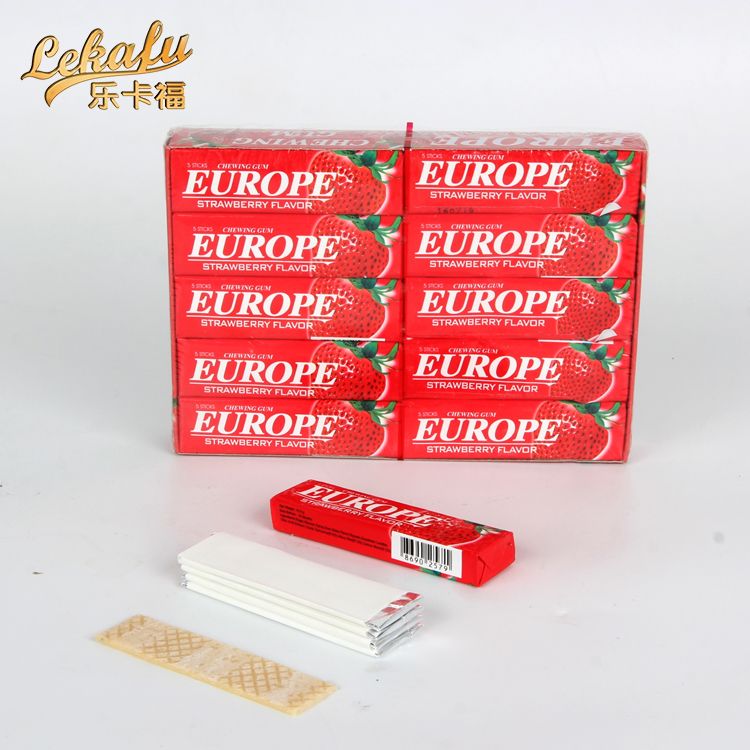 europe chewing gum strawberry flavor