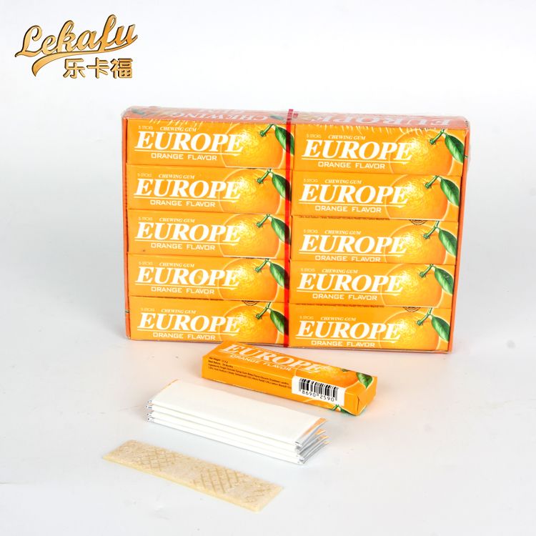 europe chewing gum orange flavor