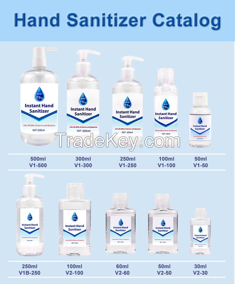 30ml 60ml 100ml 237ml 500ml 1000ml ANTIBACTERIAL HAND SANITIZER