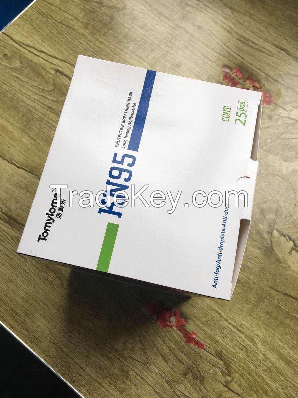 Disposable non-woven KN95 face masks.