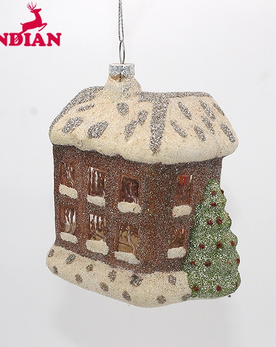 Christmas Decoration Supplies Factory Customized Christmas  Glass Ornament For Xmas Tree Hanging Decoration    