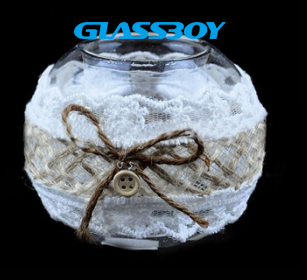 Wholesale Blown Decorative Pure Clear Transparent Votive Tealight Cand