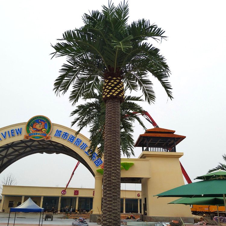 Large artificial palm tree