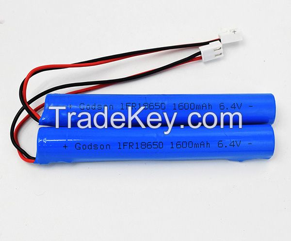 LiFePO4 IFR18650 1600mAh 6.4V