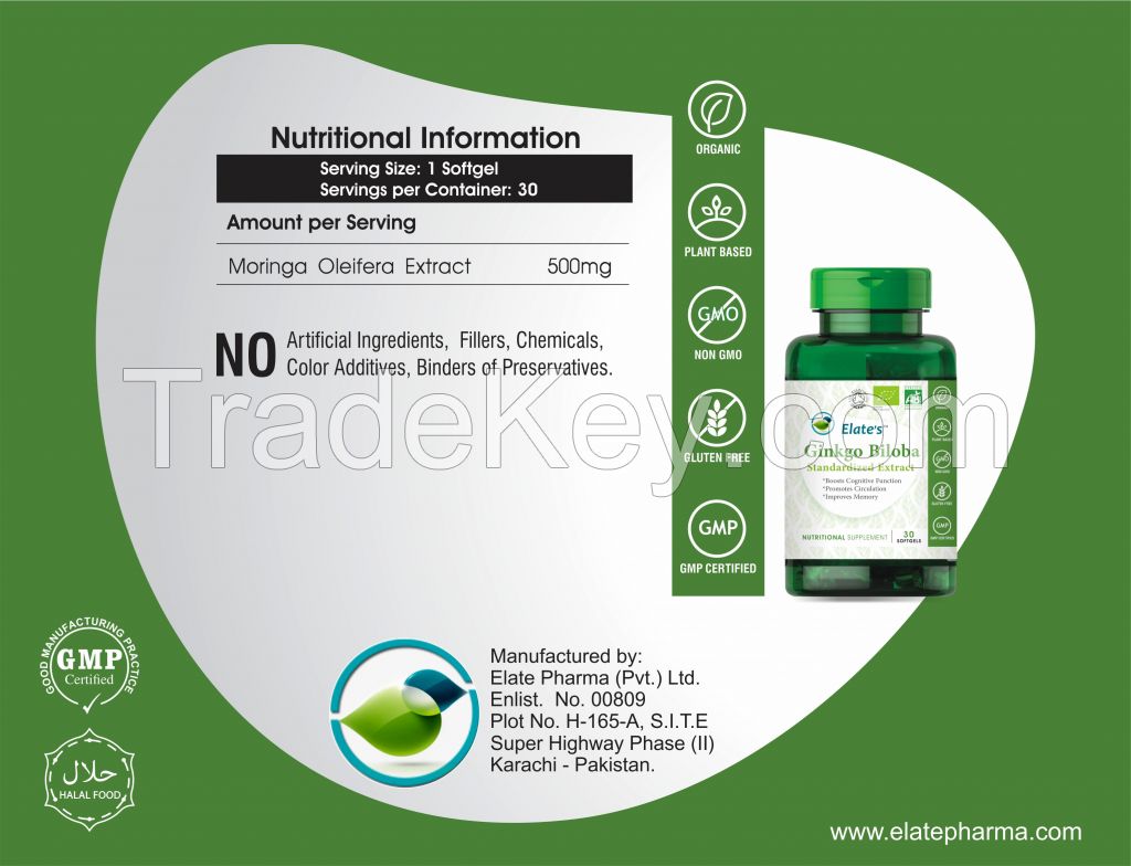 Elate's Ginkgo Biloba Standardized Extract