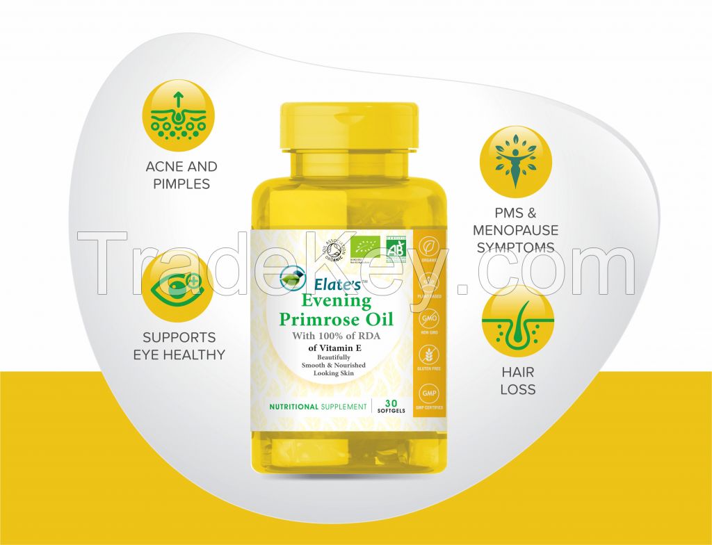 Elate's Evening Primrose Oil with 100% of RDA