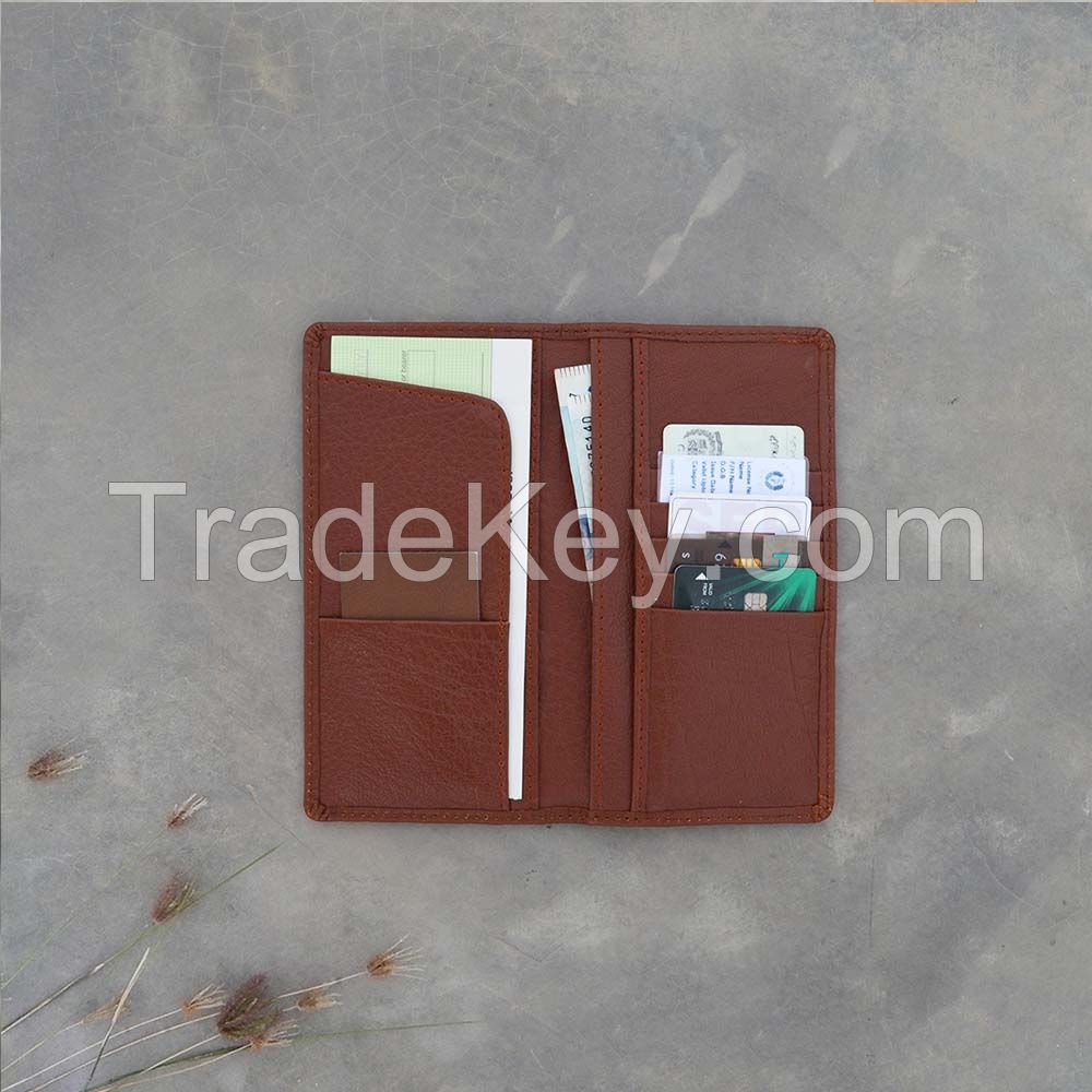 Coat wallet leather for travel