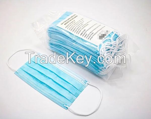 FDA CE Disposable Face Mask - 3Ply Masks with Comfortable Earloop