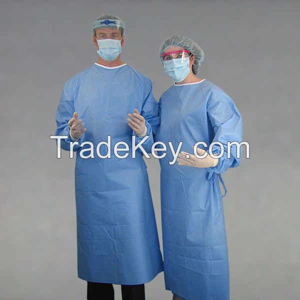 Surgical CPE Isolation Gown with Long Sleeve