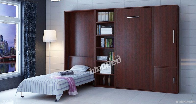 Vertical single size wall bed
