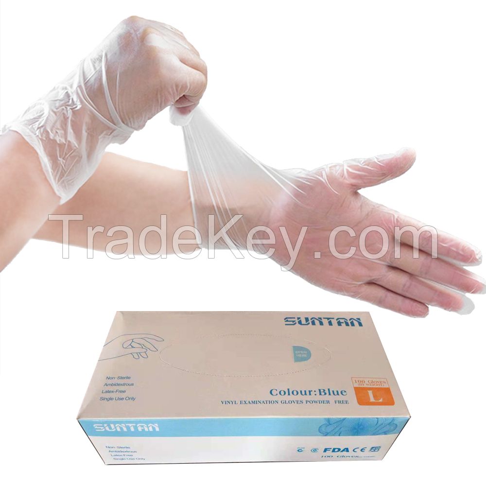 Wholesale Blue Powder Free Non-Medical Nitrile Gloves With High Quality Disposable NItrile gloves  For sell
