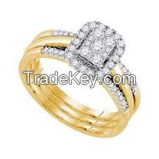 Latest Ladies Engagement Moissanite Ring Simple Wedding Rings Gold Jewelry for sell